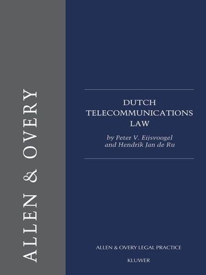 cover image of Dutch Telecommunications Law